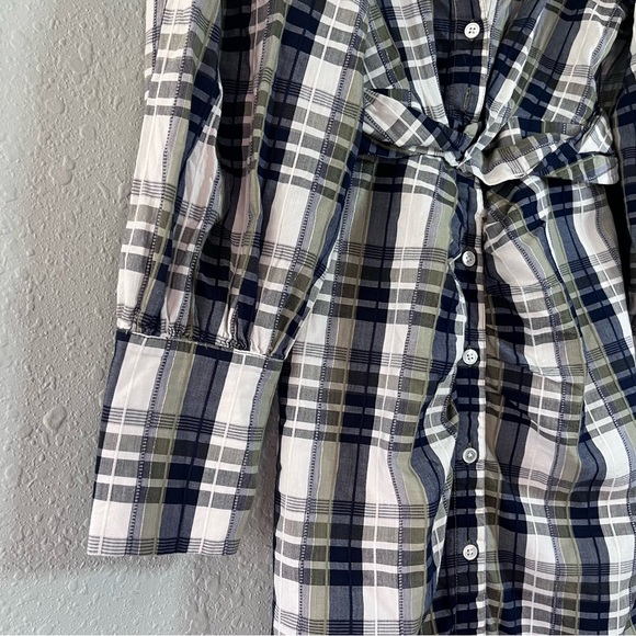 Veronica Beard Plaid Shirt Dress Belted Midi Button Front Long - Picture 7 of 14